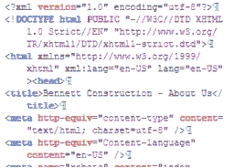 XHTML raw code