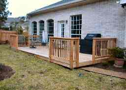 Picture of cedar deck we built